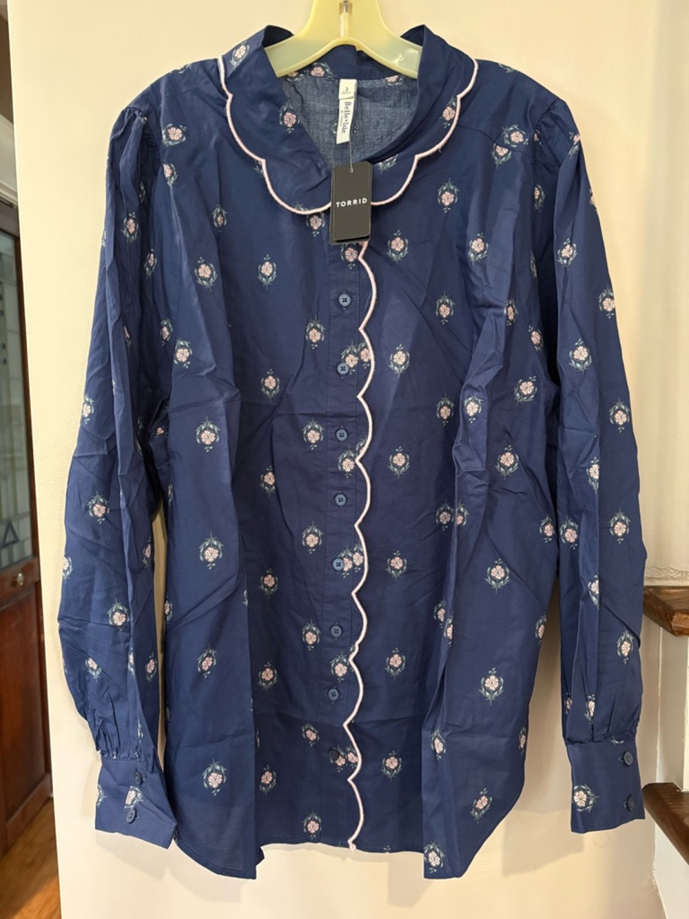 NWT Torrid Belle Isle Scalloped Shirt - Picture 5 of 11